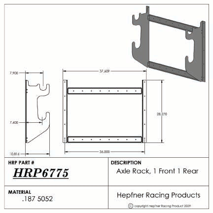 Axle Rack, 1 Rear - 1 Front